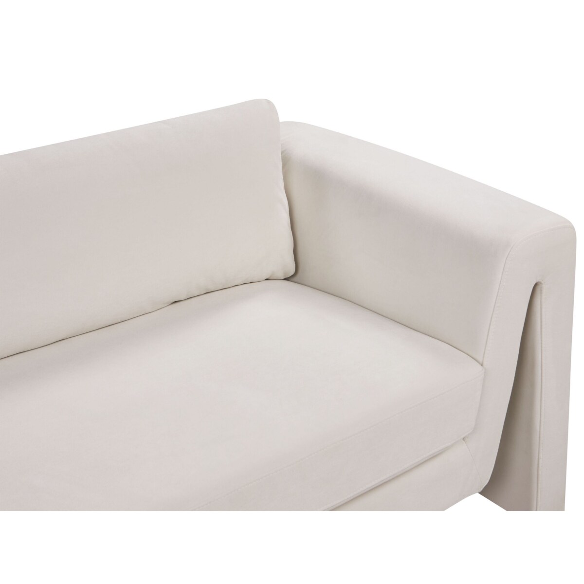 Sofa welurowa jasnobeżowa MAUNU