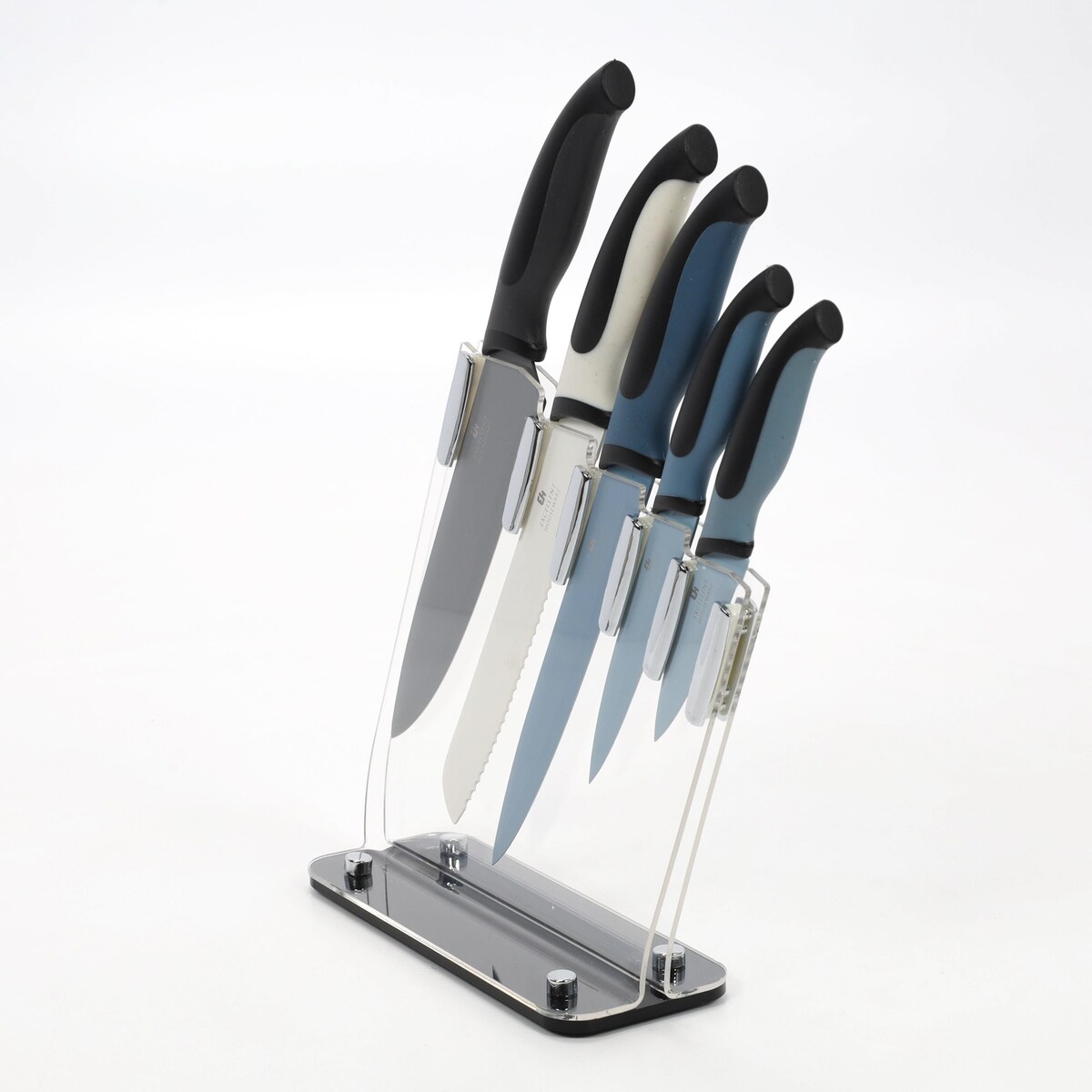 Zestaw noży kuchennych + stojak, 5 szt.