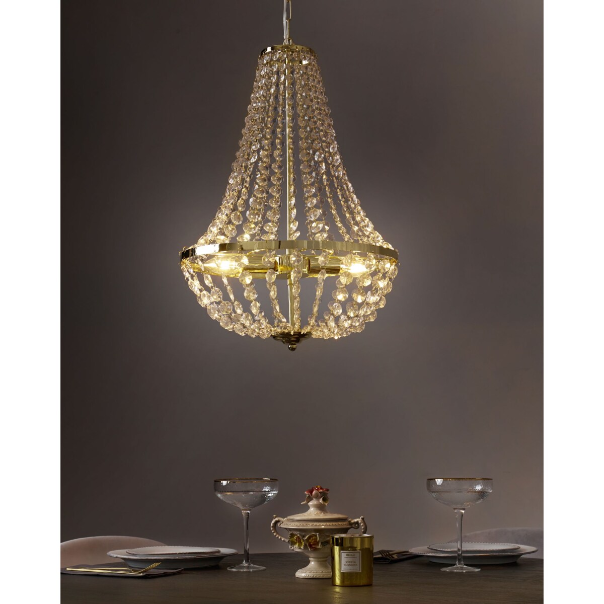 Żyrandol DIAMANTE Metal Złoty