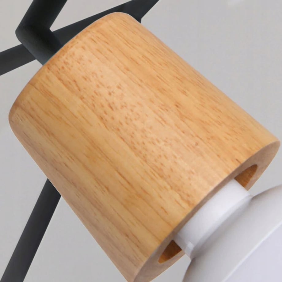 Lampa Sufitowa Wisząca Skandynawska Loft Drewno 5