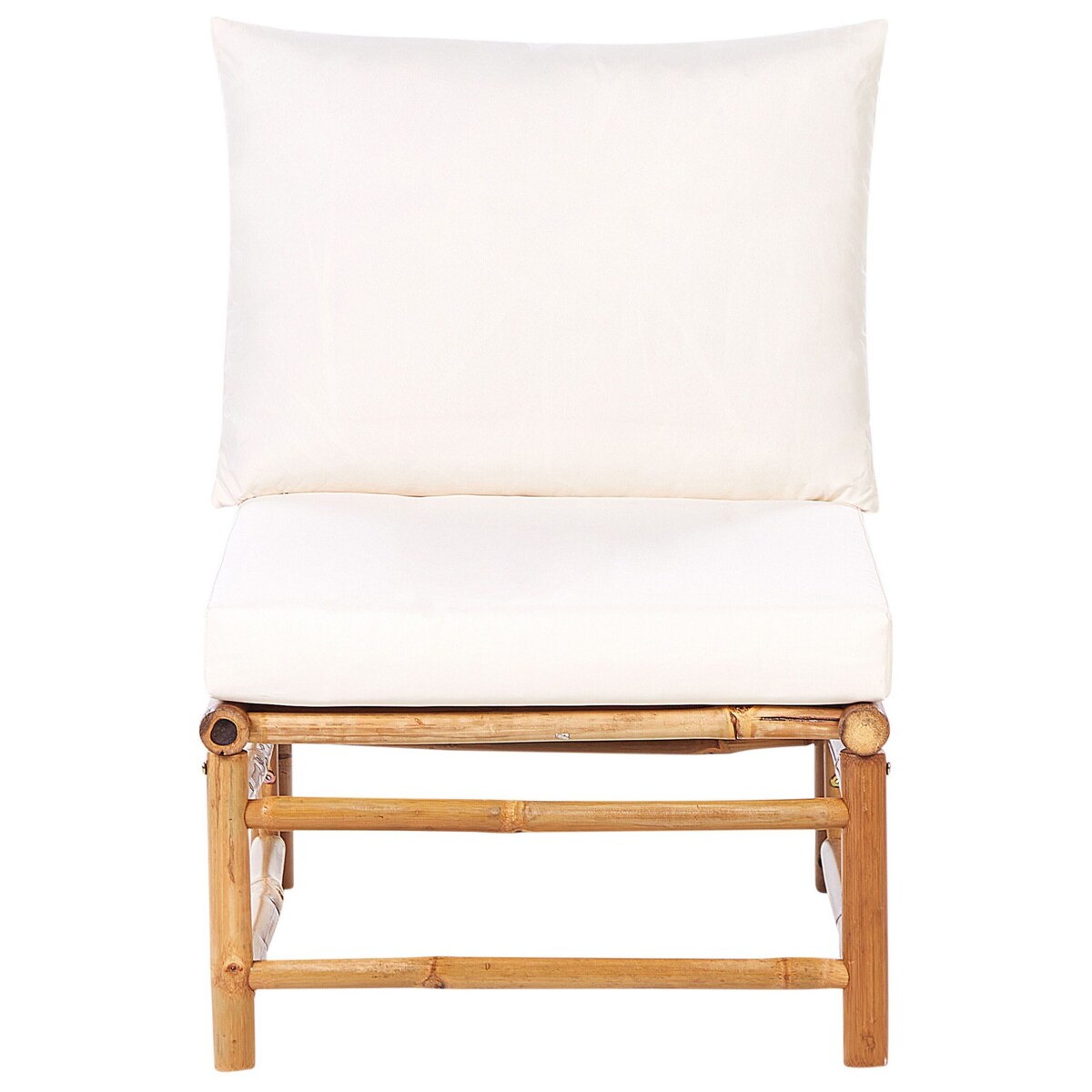 Moduł ogrodowy 1-osobowy bambusowy złamana biel CERRETO