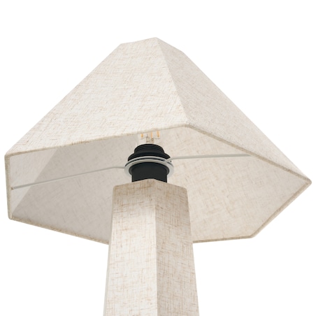Lampa podłogowa DEMBI Len syntetyczny Jasnobeżowy