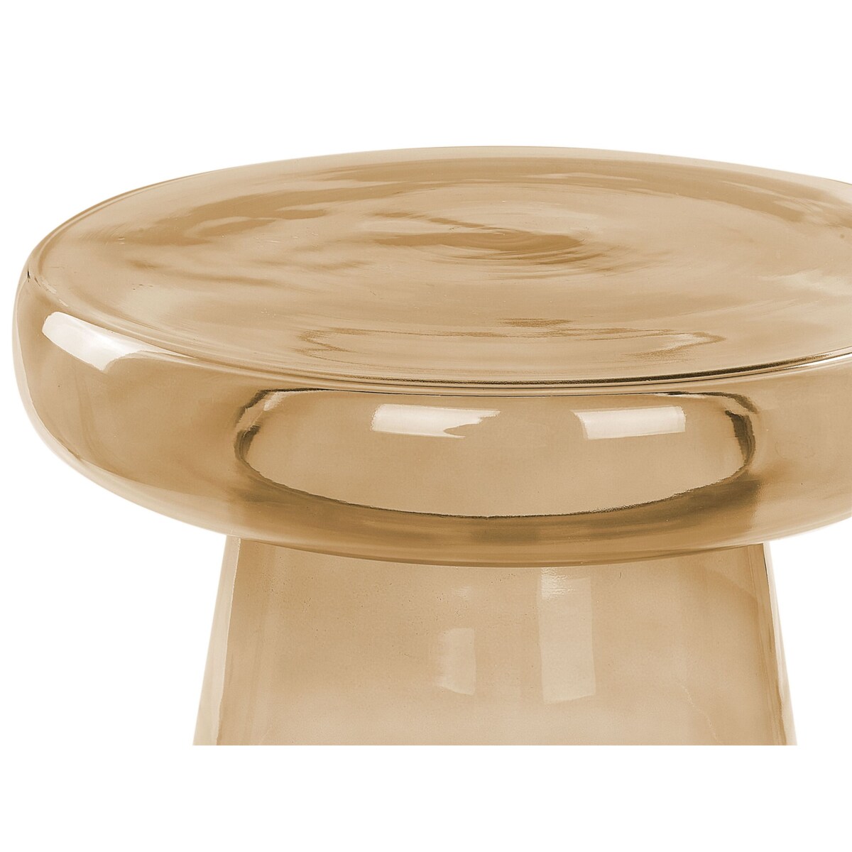 Zestaw 2 stolików pomocniczych LAGUNA/CALDERA Szkło Złoty brąz