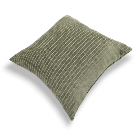 Zielona poduszka dekoracyjna w prążki 45x45 Lines