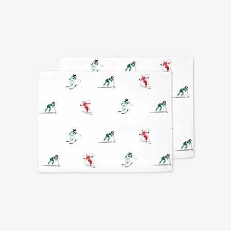 Podkładki świąteczne - Kolorowe narciarki