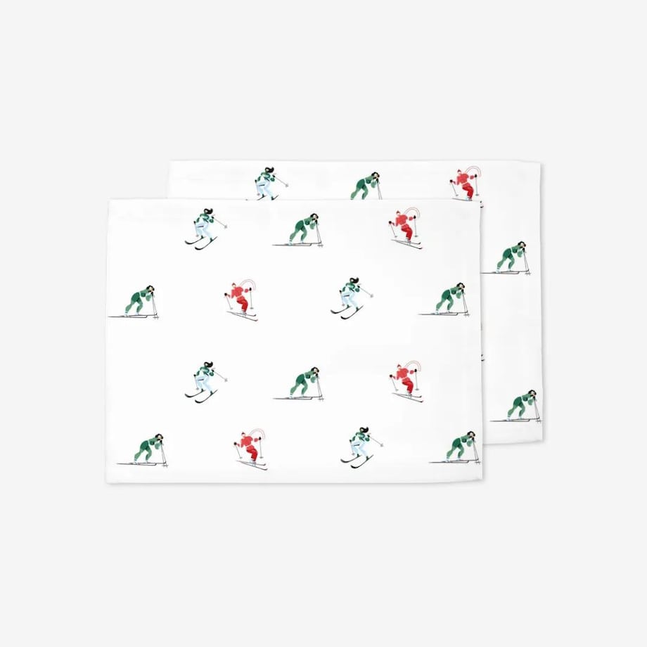 Podkładki świąteczne - Kolorowe narciarki