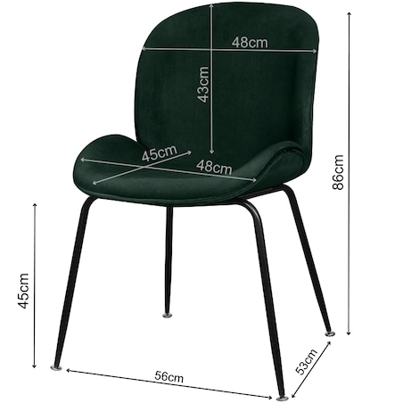Krzesło tapicerowane welurowe do salonu jadalni zielone
