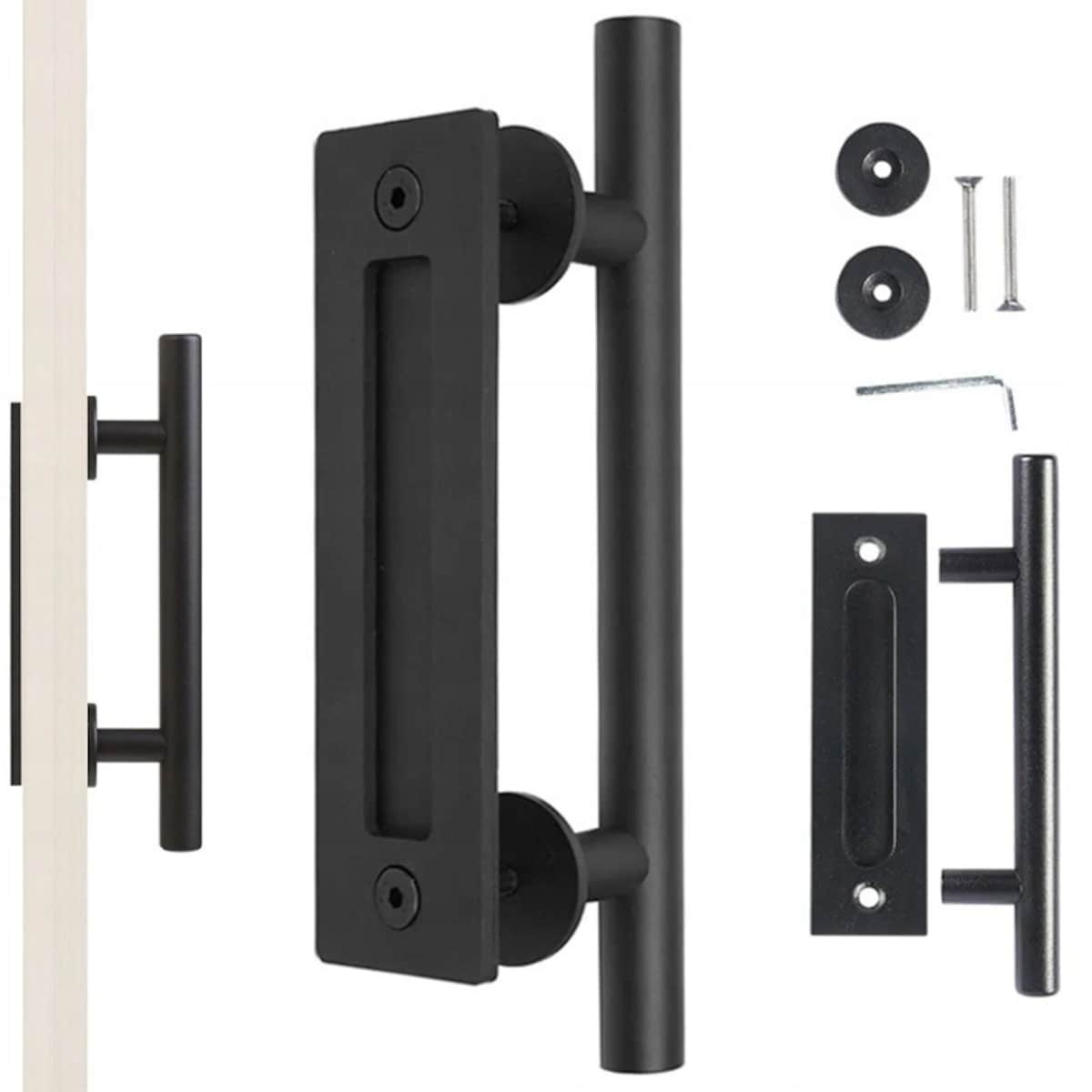 Uchwyt klamka do drzwi przesuwnych czarna matowa loft