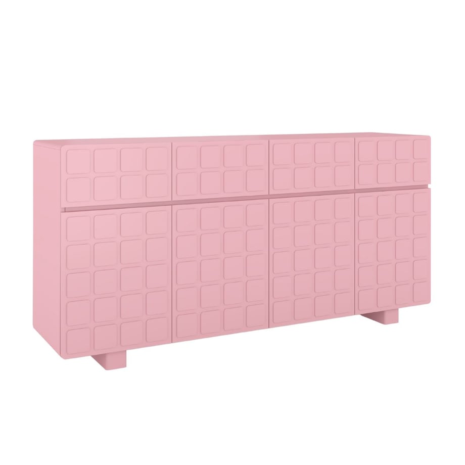 Nowoczesna komoda z frontami 3D Skandica CUBO LONG / kolor pudrowy róż / szer. 169 cm