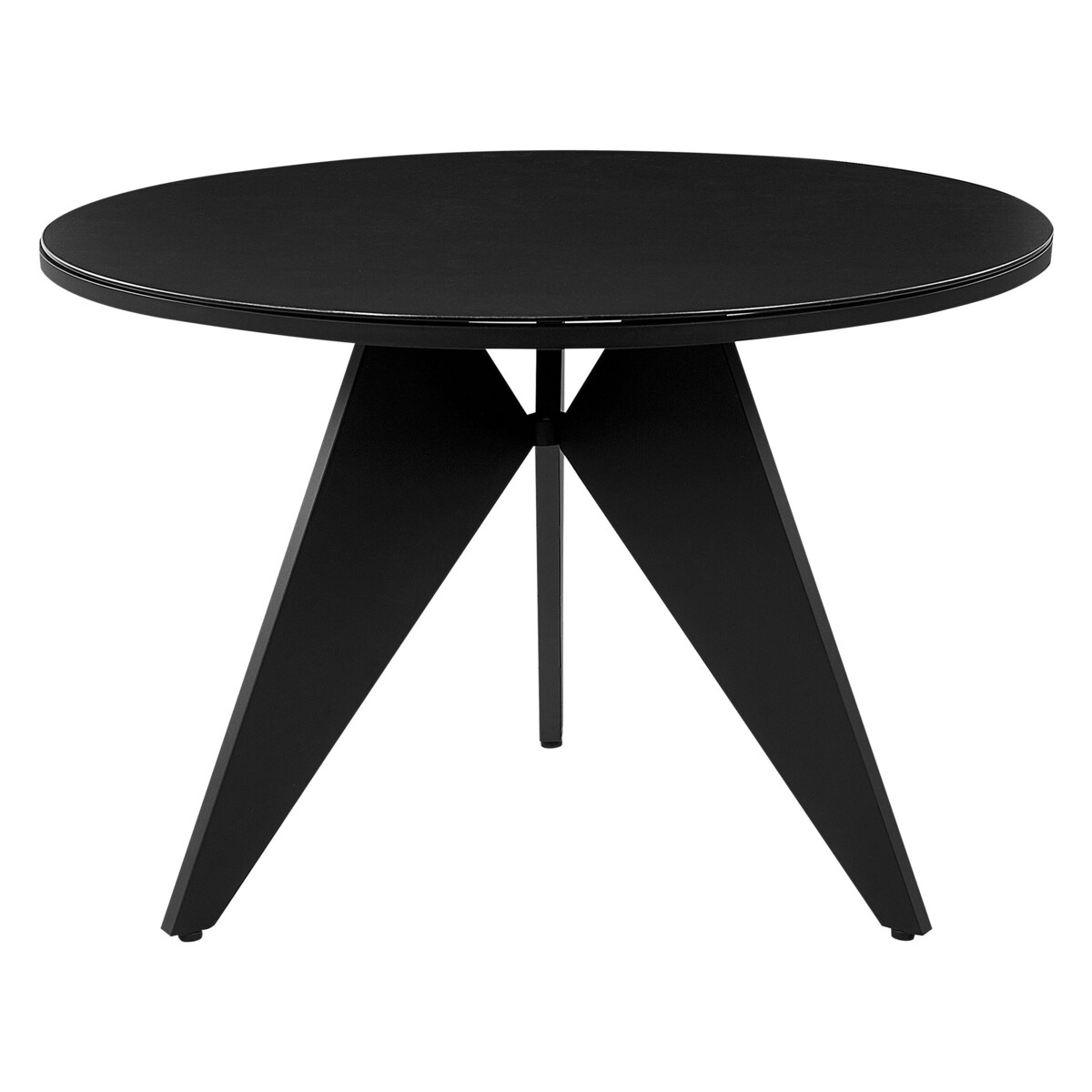 Zestaw ogrodowy stół i 4 krzesła czarny z poduszkami szarymi OLMETTO/TAVIANO