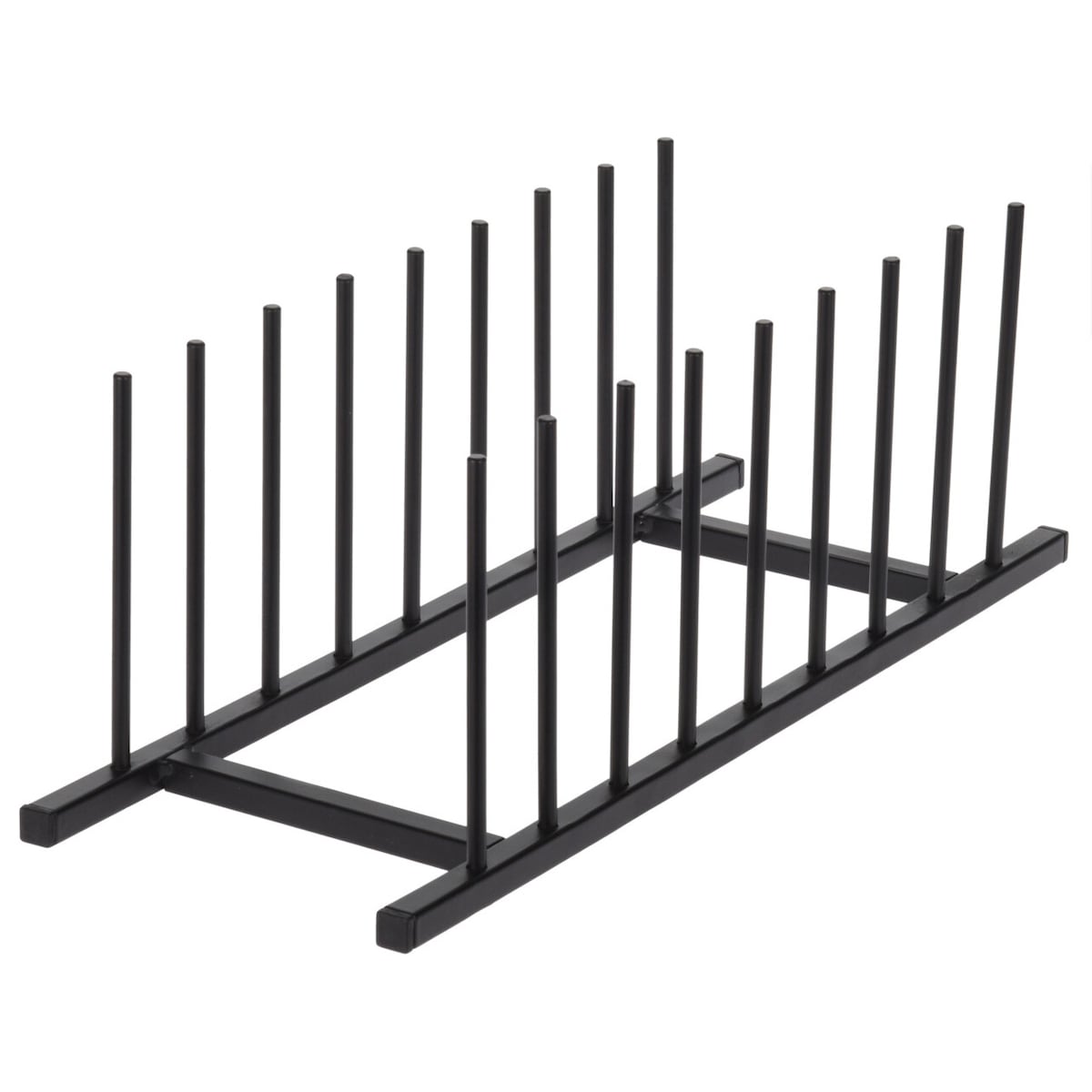 Organizer na talerze, na 8 talerzy, kolor czarny, metal