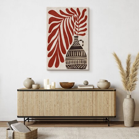 Obraz Azteckie Wzory Rośliny W Stylu Boho 80x120cm