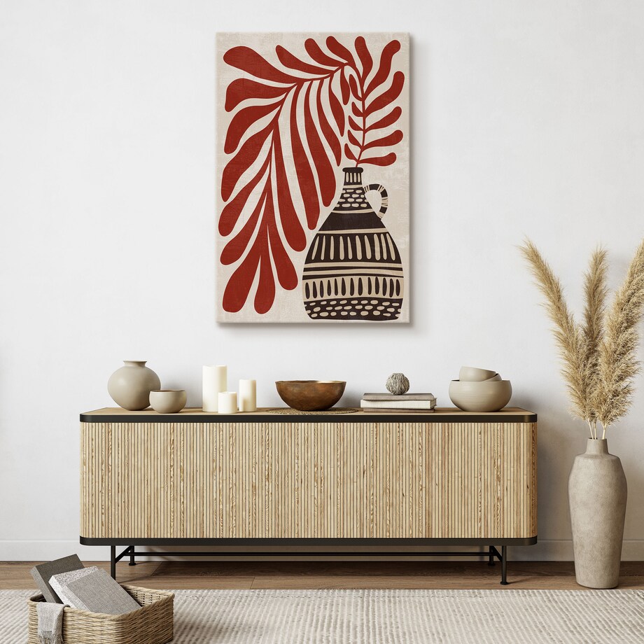 Obraz Azteckie Wzory Rośliny W Stylu Boho 80x120cm