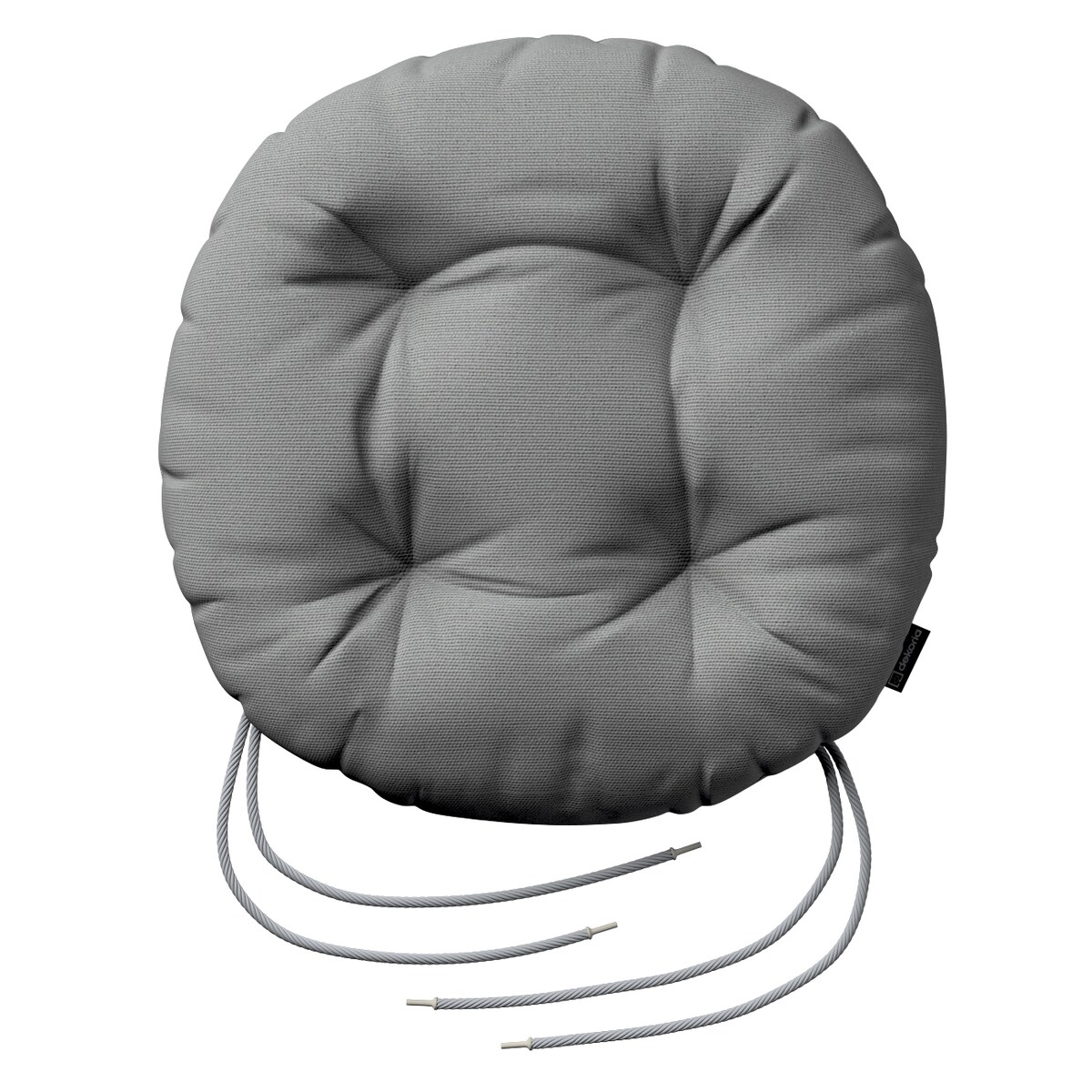 Poduszka na krzesło Adam, szary, fi 37 x 8 cm, Loneta