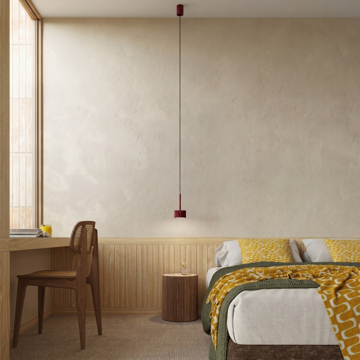 Lampa wisząca AURA 1 burgund Gx53