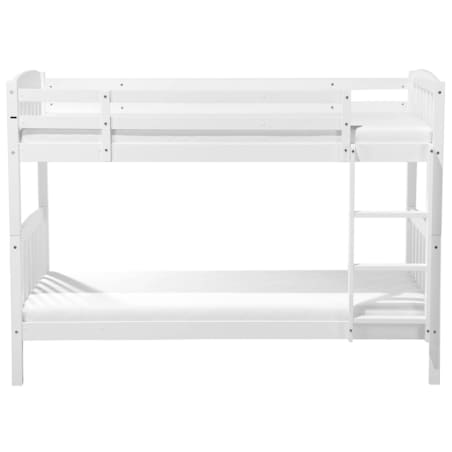 Łóżko piętrowe drewniane 90 x 200 cm białe REVIN
