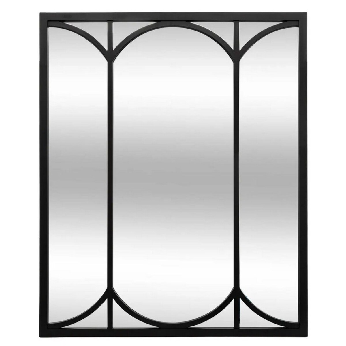 Lustro okno czarne MDF 90x74 cm