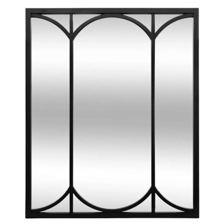 Lustro okno czarne MDF 90x74 cm