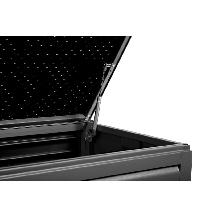 Skrzynia ogrodowa balkonowa 143x57x53,5 cm 390 litrów czarno-szara Plonos