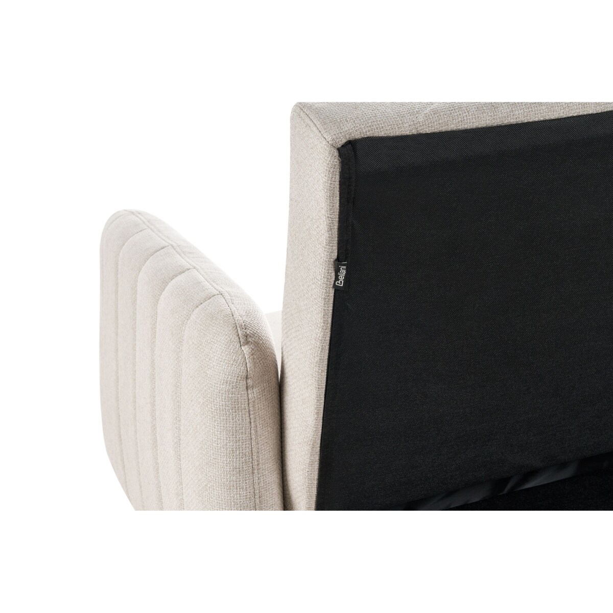 Sofa rozkładana SENJA Jasnobeżowy Len syntetyczny