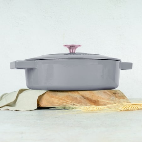 Płytki garnek żeliwny 26cm BerlingerHaus Taupe BH-6527