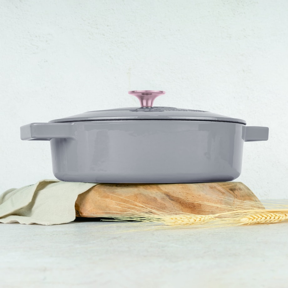 Płytki garnek żeliwny 26cm BerlingerHaus Taupe BH-6527