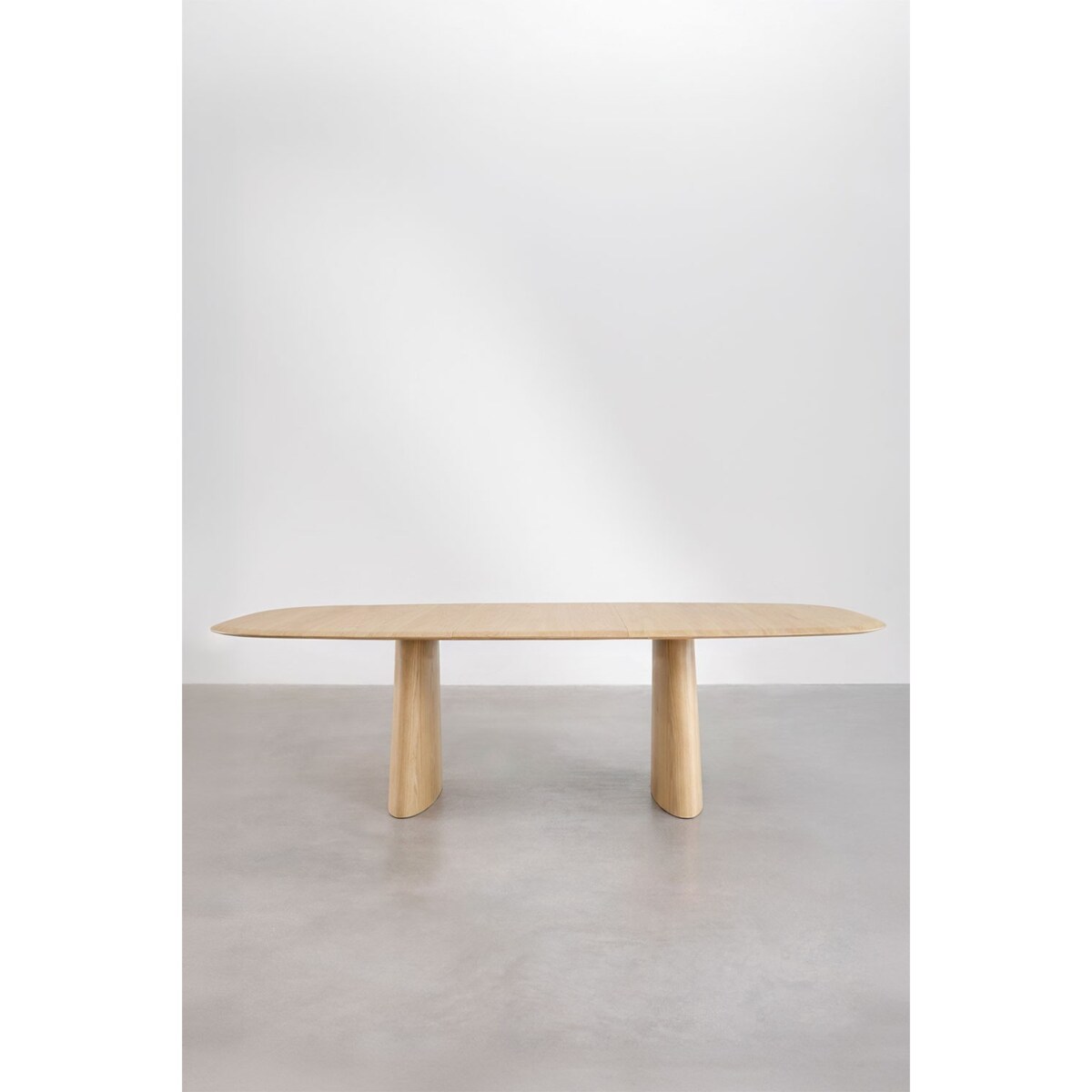 Rozkładany stół jadalniany z MDF i fornirem jesionowym Nuveta, 220-280x110 cm