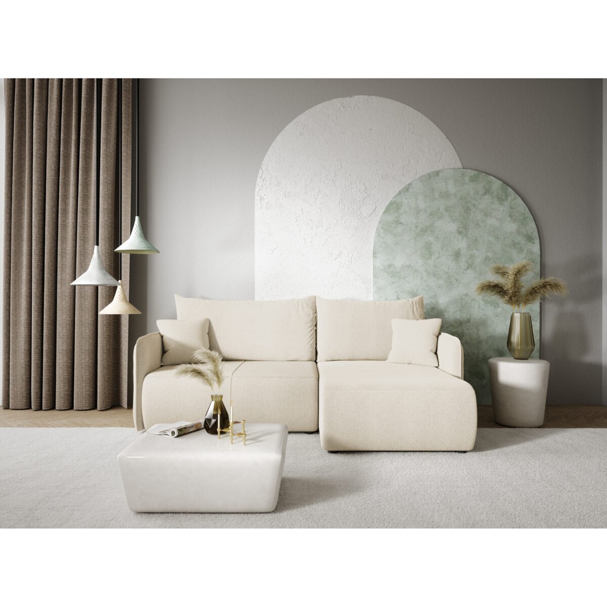 Narożnik FOREST L z funkcją spania Kolor: Curio 09