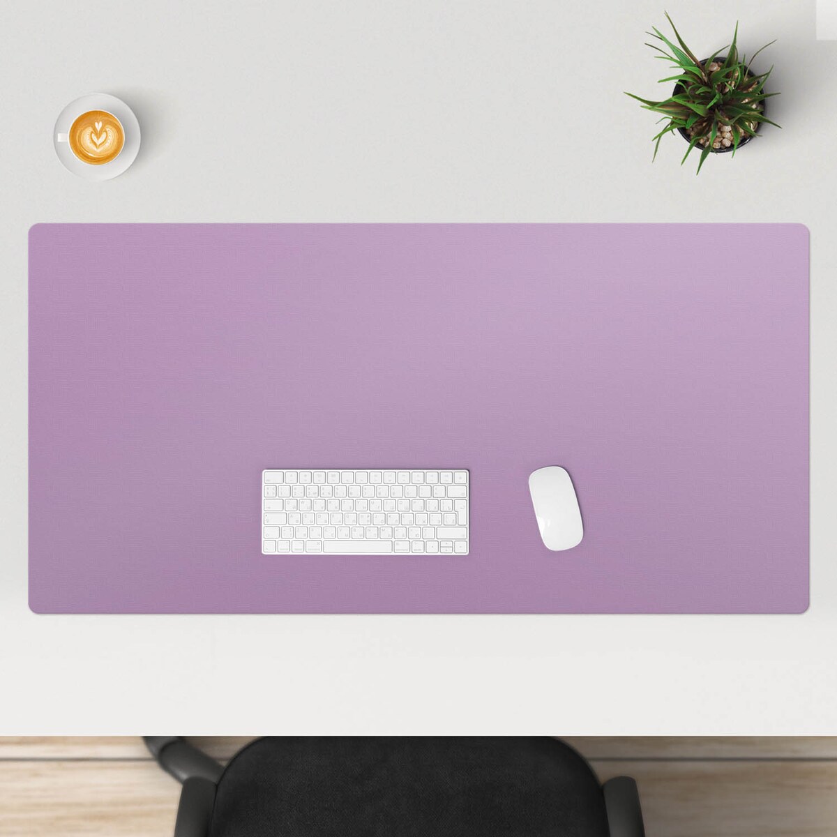 Fioletowa mata na biurko Kolor Jasnofioletowy, 120x60 cm