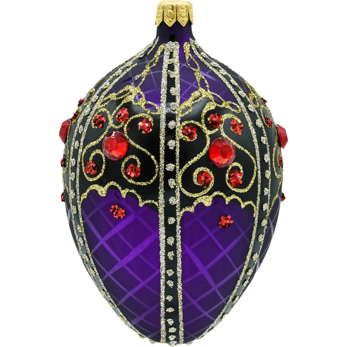 Bombka choinkowa: Ekskluzywne Jajo Faberge: czarno-purpurowe
