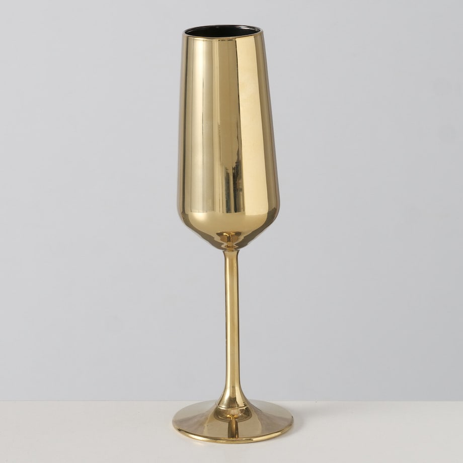 Szampanówka szklana metaliczna ADORA, 195 ml