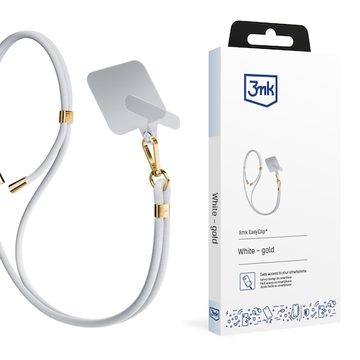 Smycz do telefonu - 3mk EasyClip White