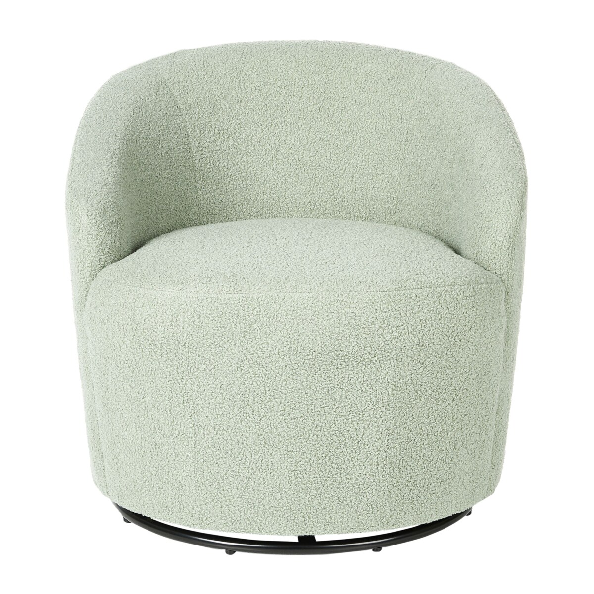 Fotel DAVIK Boucle Jasnozielony