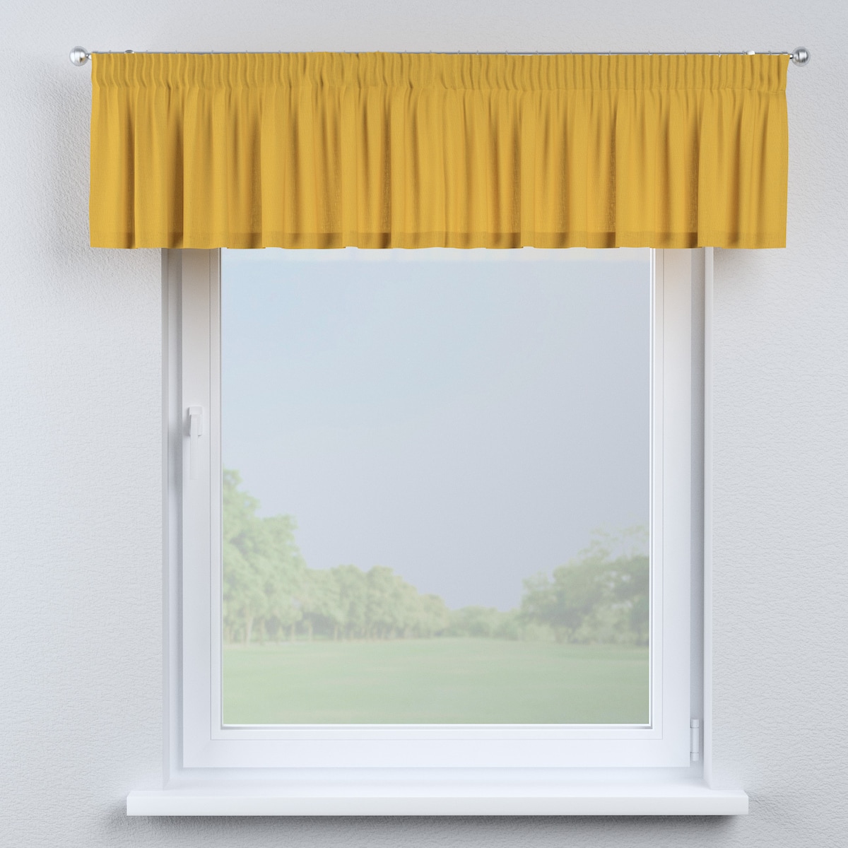 Lambrekin na taśmie marszczącej 130x40 miodowy