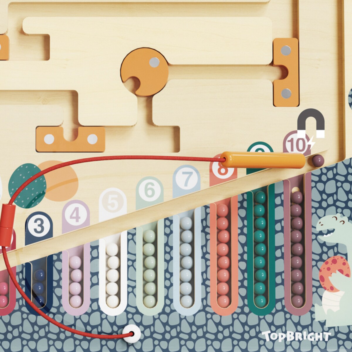 Jaja dinozaura zabawka magnetyczna dla dzieci z rysikiem 36 mies.+ Top Bright