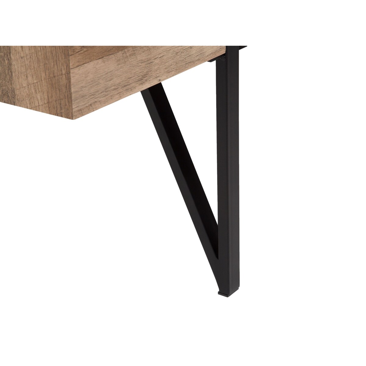 Stolik kawowy brązowy z czarnym ADENA