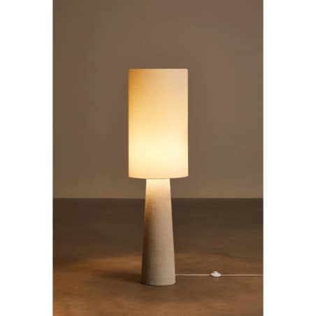 Lampa podłogowa Loana z lnu i włókna szklanego