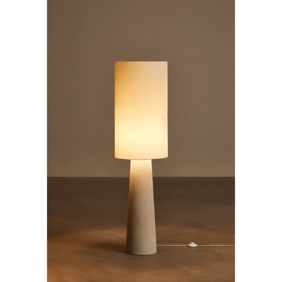 Lampa podłogowa Loana z lnu i włókna szklanego