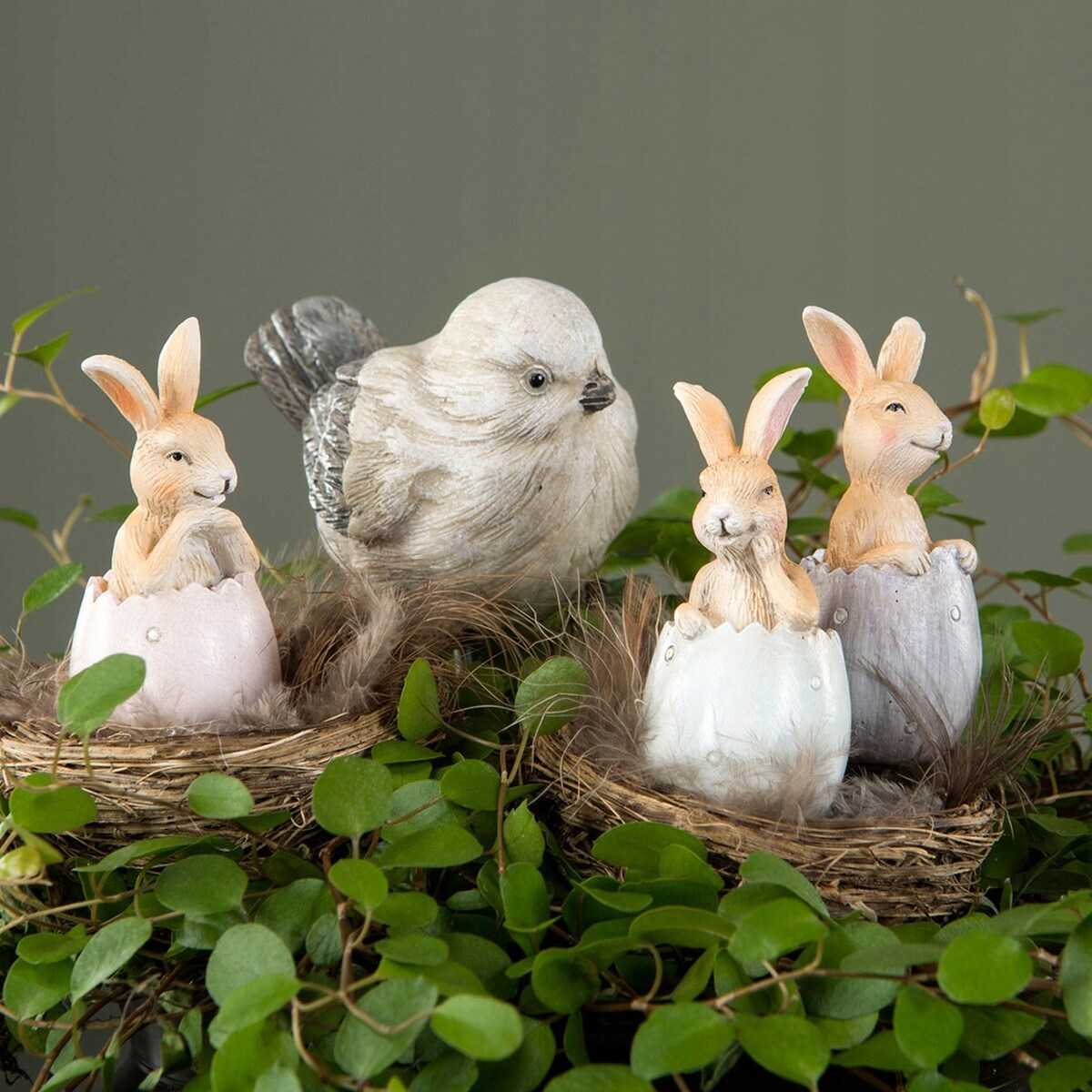 OZDOBA DO DONICZKI WIELKANOCNA NA WIELKANOC ZAJĄCZKI JAJKA DEKORACJA 3 szt.