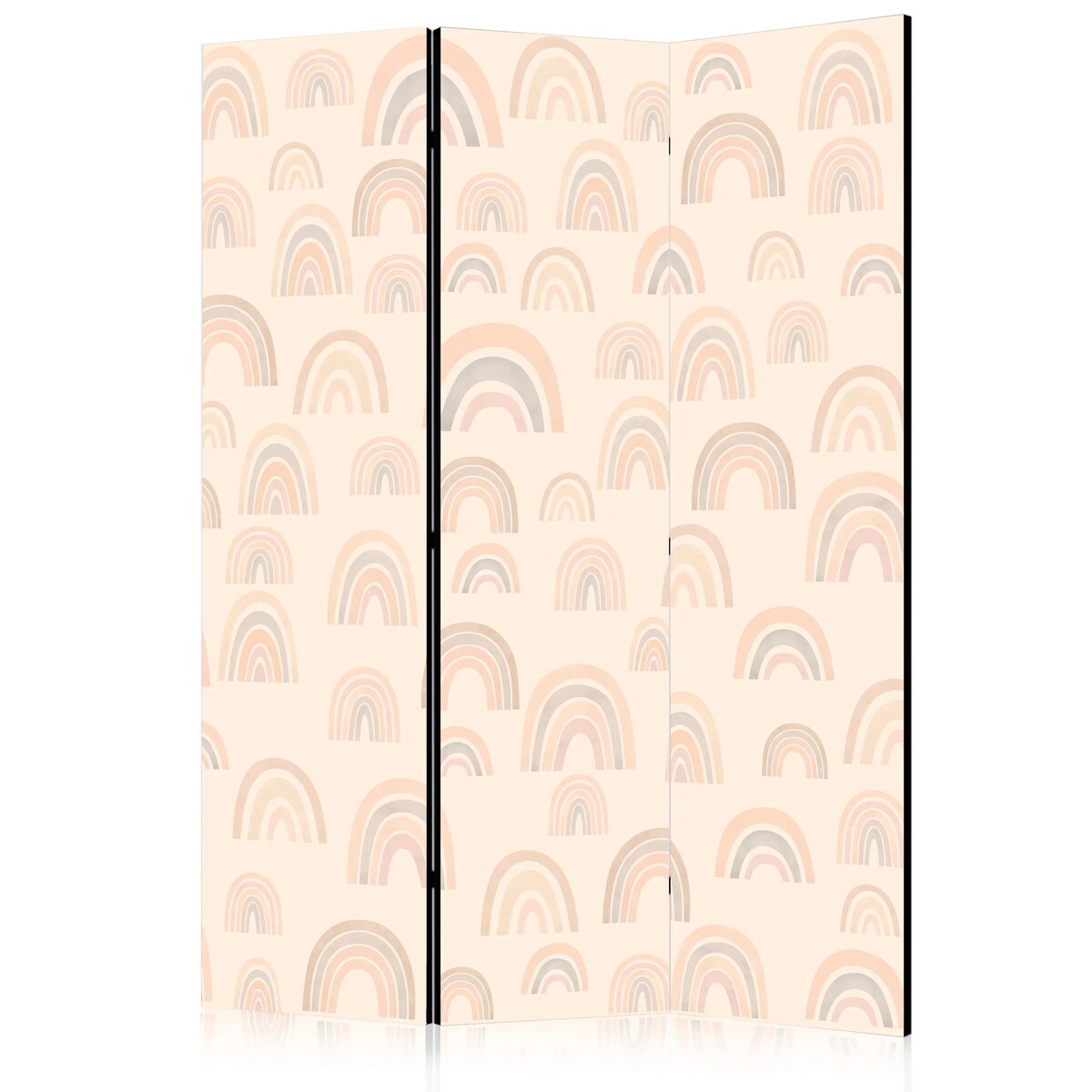 Parawan akustyczny Dla dzieci 135x172 cm 3-częściowy beżowy