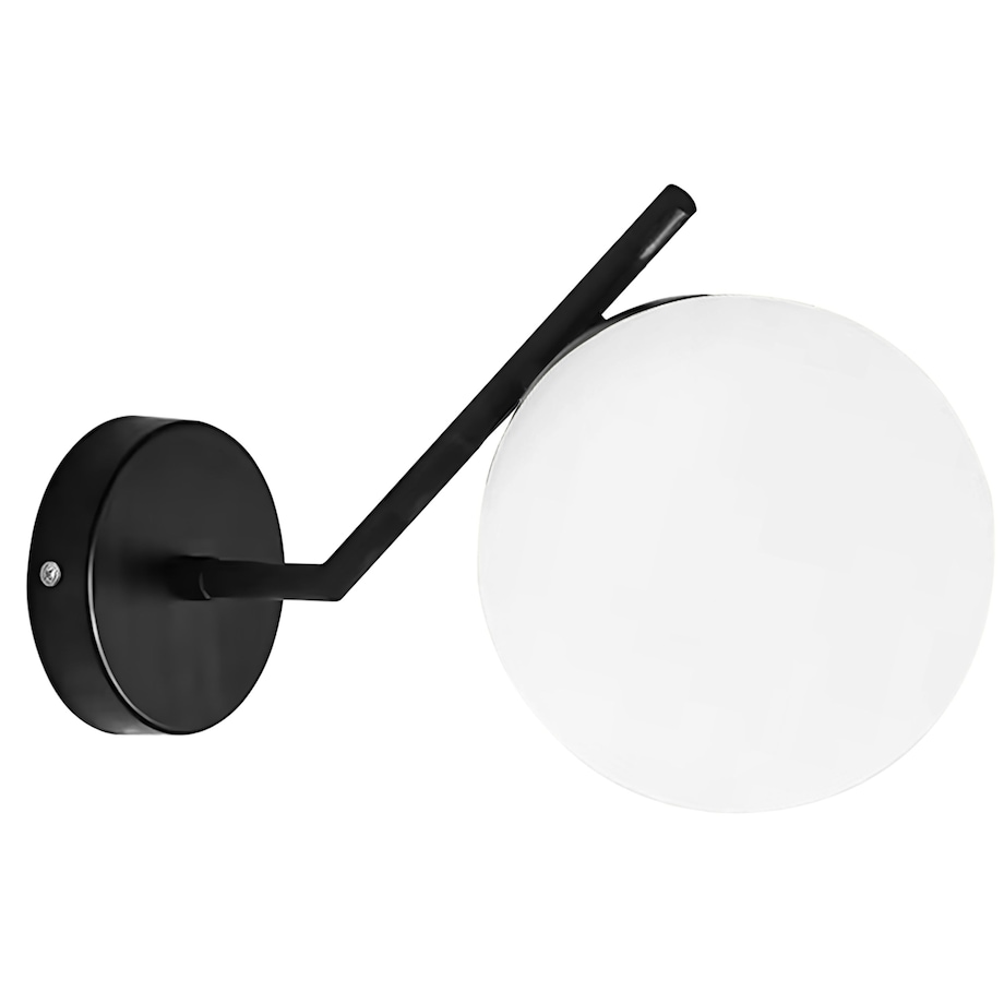 Kinkiet G099-1W Czarny Biały, Szkło, Metal