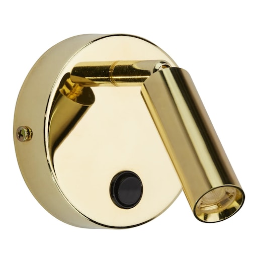 Kinkiet nad łóżko Enzo 1372 TK Lighting z włącznikiem tuba okrągły złoty