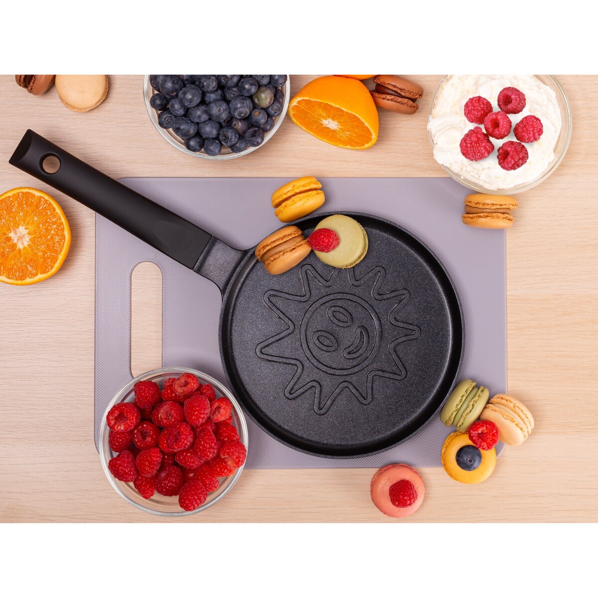Patelnia naleśnikowa do naleśników pancakes słoneczko 18cm KAMILLE