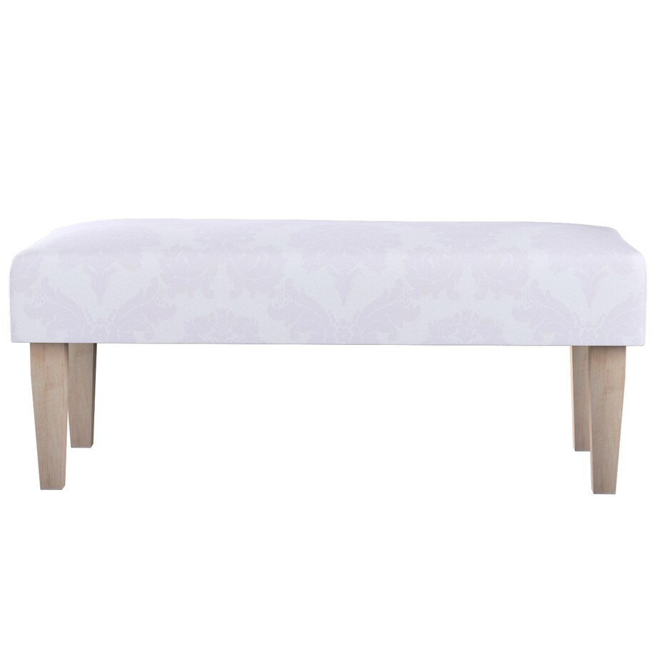 Ławka, liście akantu na białym tle , 100 x 40 x 40 cm, Damasco