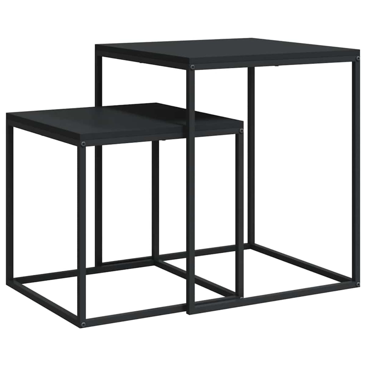 vidaXL Zestaw stolików kawowych, 2 szt., materiał drewnopochodny/metal