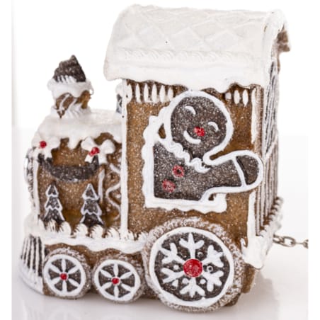 Dekoracja - pociąg piernikowy LED 19x45x10,5 cm TRENA