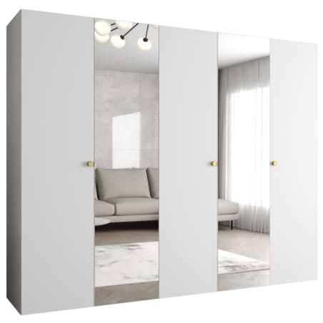 Szafa uchylna otwierana PARMA 2 250 wys. 202 cm Biały + u. Złoty