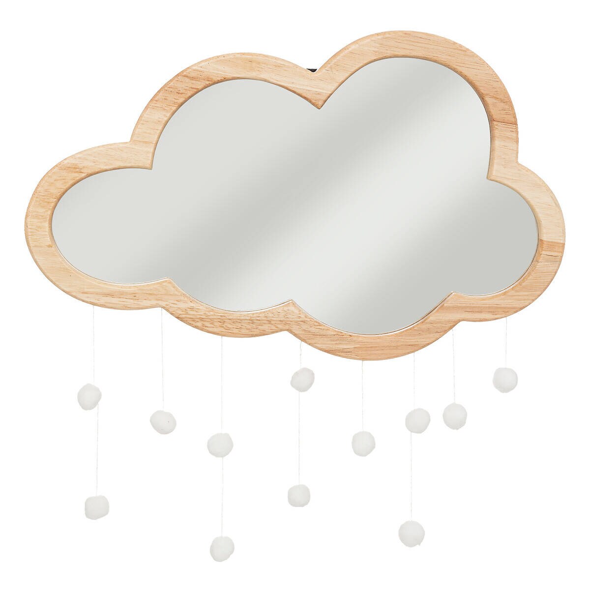 Lustro chmurka z pomponami, 40 x 36 cm