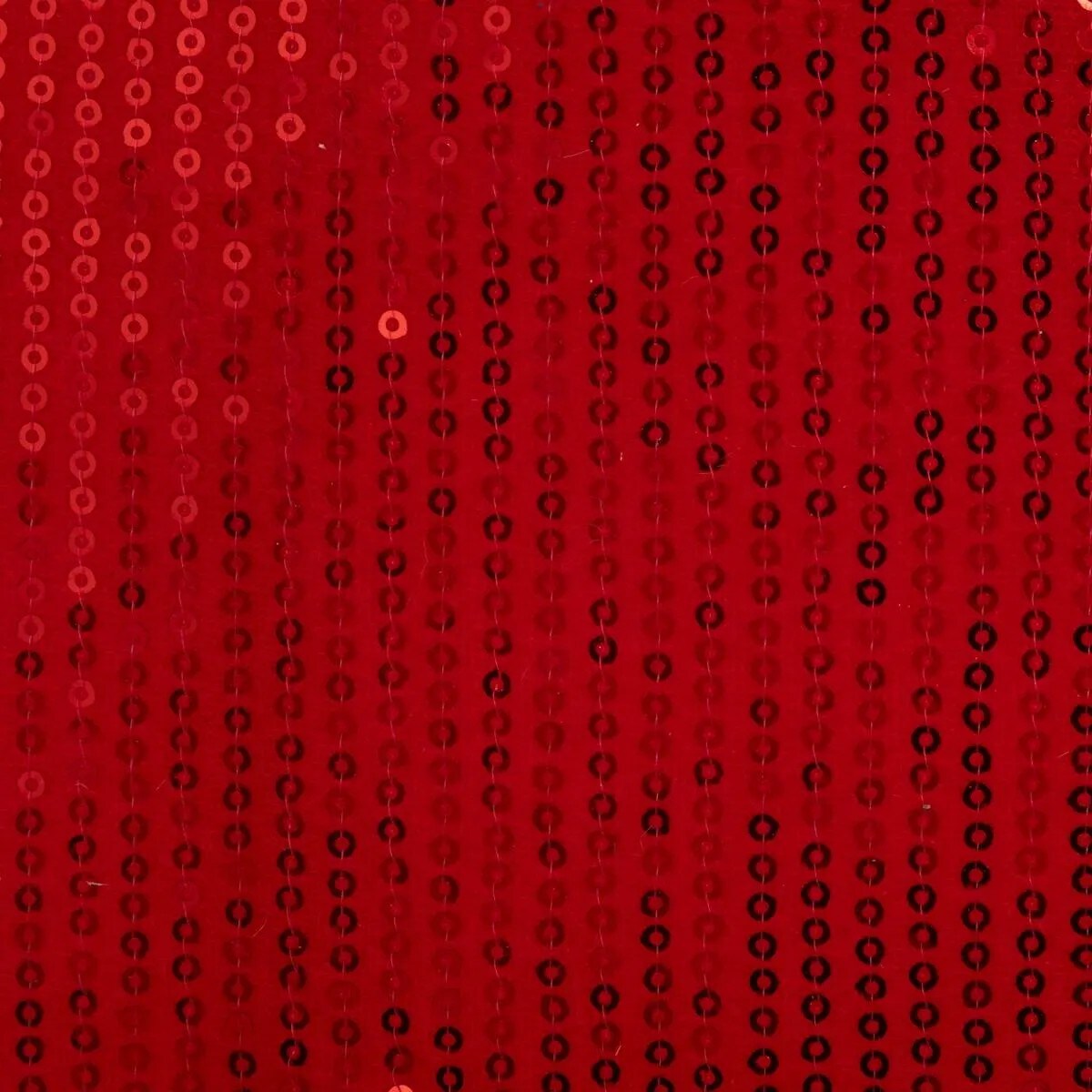 Cekinowa kokarda, czerwona, kpl. 4 sztuk, 39x47 cm