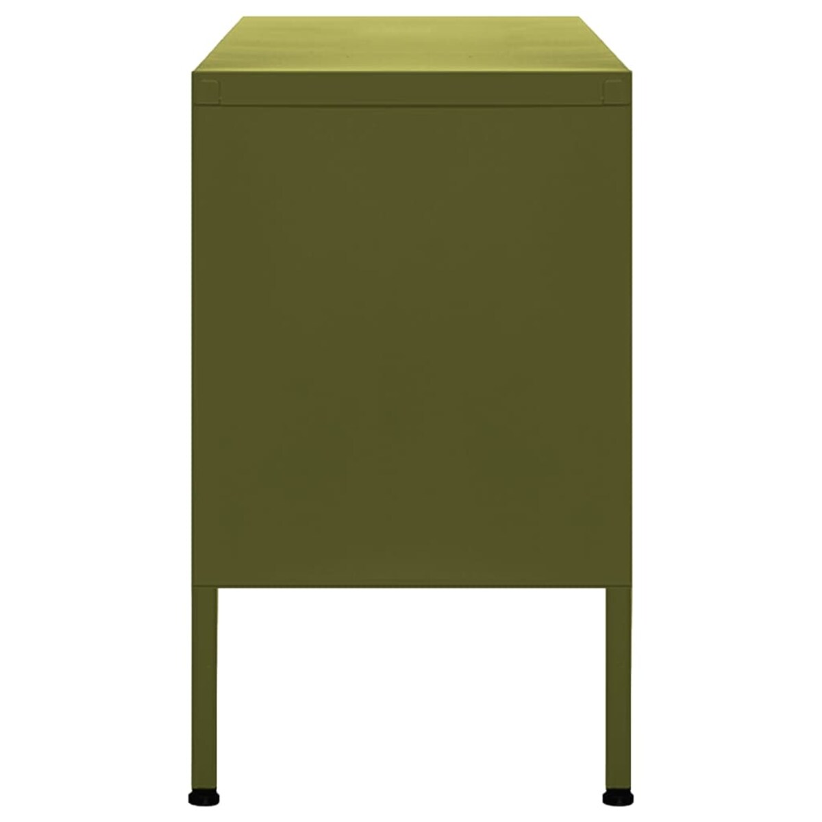 vidaXL Szafka pod telewizor, oliwkowa, 105x35x50 cm, stalowa